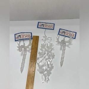 Vintage Lot ~3~ Home For The Holiday’s Tree Ornaments  NOS! new with tags!